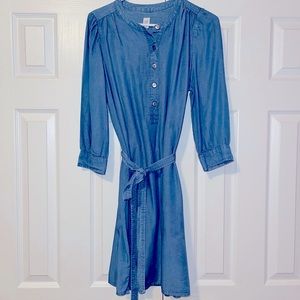 Gap Jean Swing Dress with Tie Waist